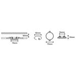 LED-Einbauleuchte Plat II (3er-Set) Polycarbonat / Eisen - 3-flammig