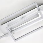 LED-Deckenleuchte Frame Mid Polycarbonat / Eisen - 1-flammig - Silber