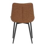 Gestoffeerde stoel Vinni (set van 2) Vintage bruin - 4-delige set