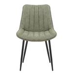 Chaises capitonnées Vinni (lot de 2) Vert olive clair	 - Lot de 4