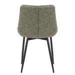 Chaises capitonnées Vinni (lot de 2) Vert olive clair	 - Lot de 4