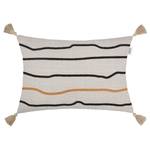 Housse de coussin Boho II Tissu mélangé - Beige