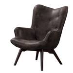 Fauteuil BRAZIL Microfibre Goda: Noir - Sans repose-pieds