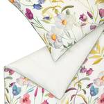 Parure de lit Fiori Coton - Blanc - 140 x 200 cm + coussin 70 x 90 cm