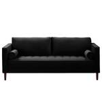 3-Sitzer Sofa LAONA Samt Vaia: Schwarz