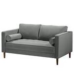 2-Sitzer Sofa LAONA Samt Vaia: Grau