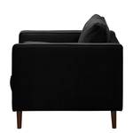 Fauteuil LAONA Velours Vaia: Noir