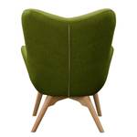 Fauteuil BRAZIL Geweven stof Ondria: Antiek groen - Zonder hocker