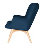 Fauteuil BRAZIL Velours Vaia: Donkerblauw - Zonder hocker