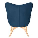 Fauteuil BRAZIL Velours Vaia: Donkerblauw - Zonder hocker