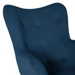 Fauteuil BRAZIL Velours Vaia: Donkerblauw - Zonder hocker