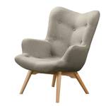 Fauteuil BRAZIL Geweven stof Ondria: Grijs - Zonder hocker