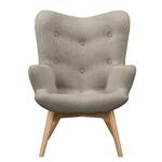 Fauteuil BRAZIL Geweven stof Ondria: Grijs - Zonder hocker