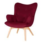 Fauteuil BRAZIL Velours Vaia: Rouge foncé - Sans repose-pieds