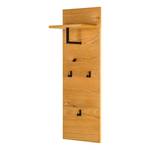 Porte-manteau mural Nozza Placage en bois véritable - Chêne / Noir