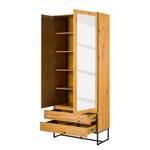 Armoire Nozza Placage en bois véritable - Chêne / Noir