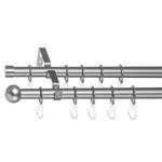 Gardinenstange Kugel II (ausziehbar) Stahl, galvanisiert - Chrom matt