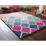 Tapis Rosella Laine - Rose / Bleu