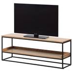 TV-Rack Ratho Echtholzfurnier / Metall - Eiche