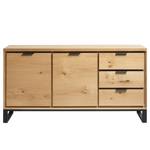 Dressoir Limoges fineer van echt hout/metaal - eikenhout/zwart