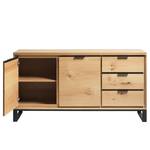 Dressoir Limoges fineer van echt hout/metaal - eikenhout/zwart