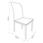 Gestoffeerde stoel Domenica II (4 stuk) Wit