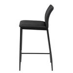 Chaises de bar Domenica (lot de 2) Tissu / Fer - Anthracite / Noir