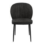 Chaises capitonnées Koppal I (lot de 2) Noir vintage