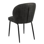 Chaises capitonnées Koppal I (lot de 2) Noir vintage