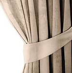 Ösenvorhang Velvet Polyester - Creme - 140 x 270 cm