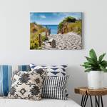 Impression sur toile Strand Coast View Polyester PVC / Épicéa - Bleu  / Turquoise