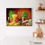 Impression sur toile Italian Cooking Polyester PVC / Épicéa - Orange / Jaune