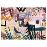 Leinwandbild Klee Landscape Polyester PVC / Fichtenholz - Blau  / Rosa
