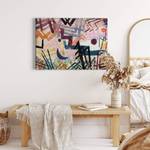 Impression sur toile Klee Landscape Polyester PVC / Épicéa - Bleu  / Rose