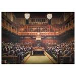 Impression sur toile Banksy Parliament Polyester PVC / Épicéa - Marron