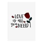 Impression sur toile All you need Polyester PVC / Épicéa - Blanc / Noir