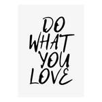 Afbeelding What You Love polyester PVC/sparrenhout - wit/zwart