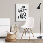 Afbeelding What You Love polyester PVC/sparrenhout - wit/zwart