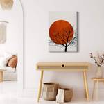 Wandbild Warm Sunset Polyester PVC / Fichtenholz - Rot / Orange