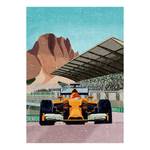 Impression sur toile Race Car Polyester PVC / Épicéa - Orange