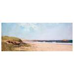Canvas con spiaggia e mare On the Beach Poliestere PVC / Legno di abete rosso - Blu / Marrone