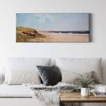 Impression sur toile On the Beach Polyester PVC / Épicéa - Bleu / Marron