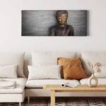 Canvas Buddha Poliestere PVC / Legno di abete rosso - Marrone / Grigio