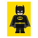 Wandbild Superheld Batman Polyester PVC / Fichtenholz - Gelb / Schwarz