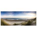 Impression sur toile Beach Panorama Polyester PVC / Épicéa - Marron / Bleu