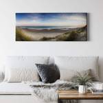 Impression sur toile Beach Panorama Polyester PVC / Épicéa - Marron / Bleu