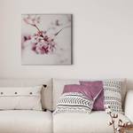 Leinwandbild Cherry Blossom Floral Polyester PVC / Fichtenholz - Pink
