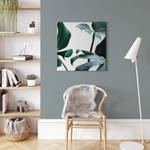 Impression sur toile Monstera Delici Polyester PVC / Épicéa - Vert / Blanc