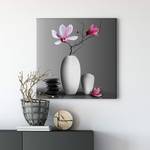 Leinwandbild Floral Magnolia Polyester PVC / Fichtenholz - Pink / 0