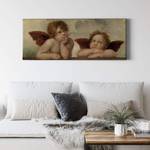 Wandbild Engel Two Angels Polyester PVC / Fichtenholz - Beige / Braun